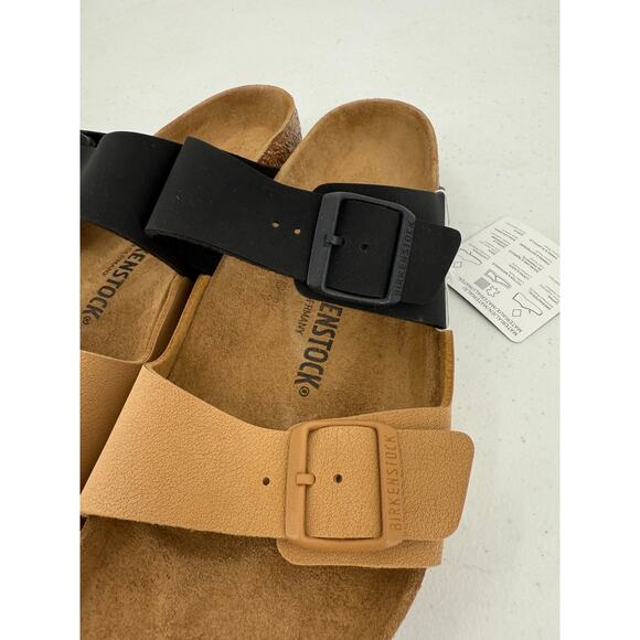 NWT Birkenstock Arizona Cork Brown Split Birko-Flor Nubuck Size 10/43 - Picture 4 of 11